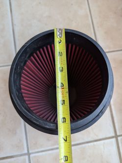 Engine air filter reusable and washable.