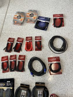 Dj and Studio cables brand new lifetime cables, Assorted prices
