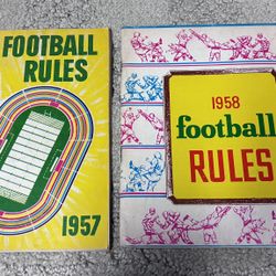1957 and 1958 Football Rules Books