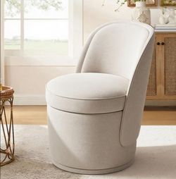Brand New MALOL Swivel Accent Chair Beige Hidden Storage $95