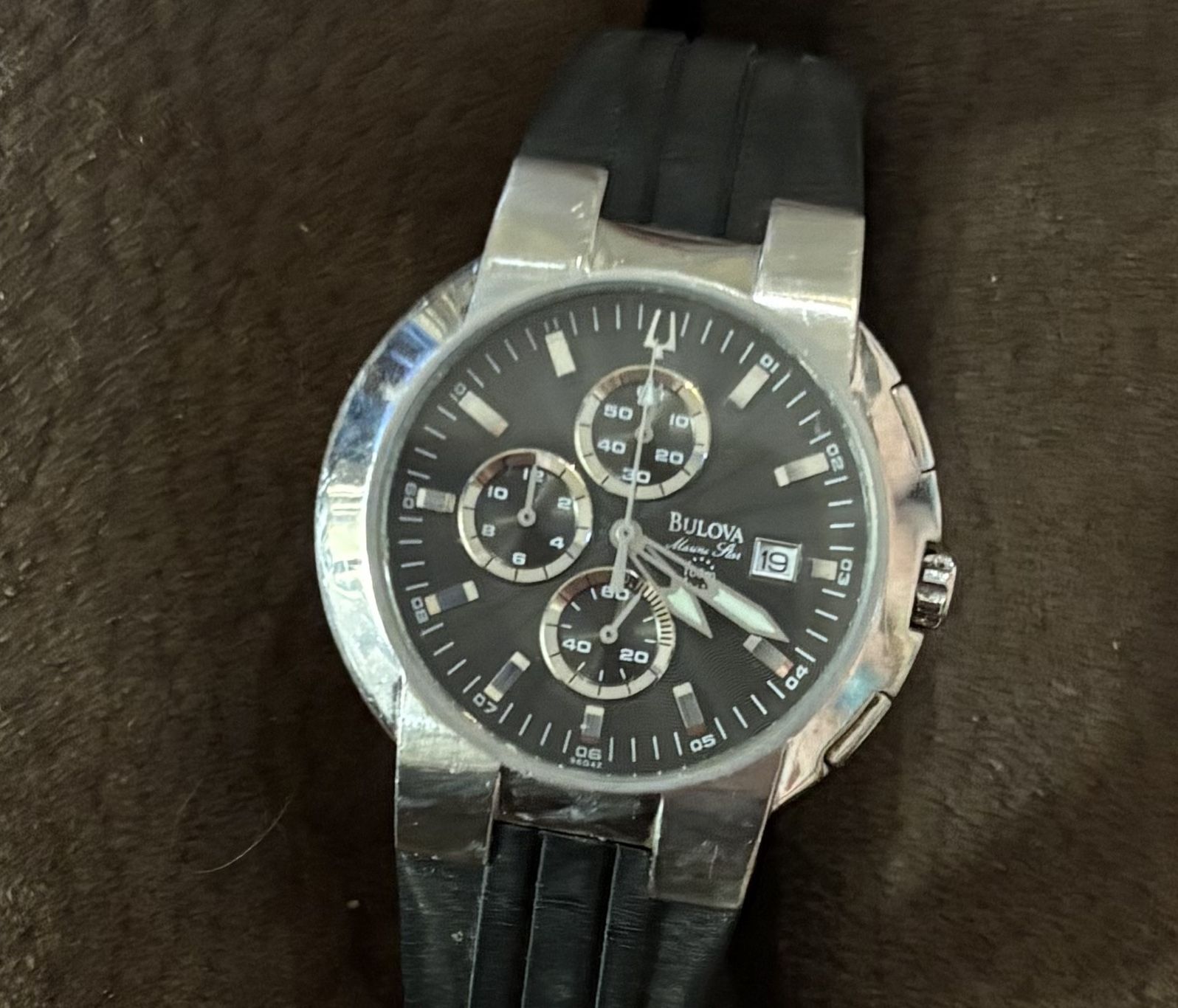  Bulova Marine Star Chronograph Calendar Watch