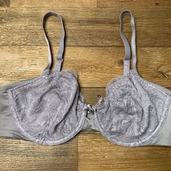 Victoria’s Secret 34D unlined Demi bra lace grey sexy