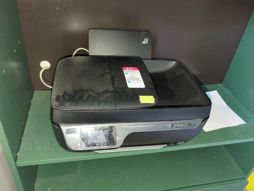 HP Officejet 3830 Print Fax Scan Copy Web - B/W + Color