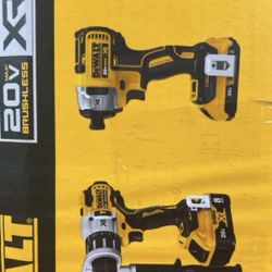 Brand New Dewalt 20v Xr Brushless 3-Speed Hammer Drill And Impact Driver Combo Set Sealed Box $280 FIRM ON PRICE 