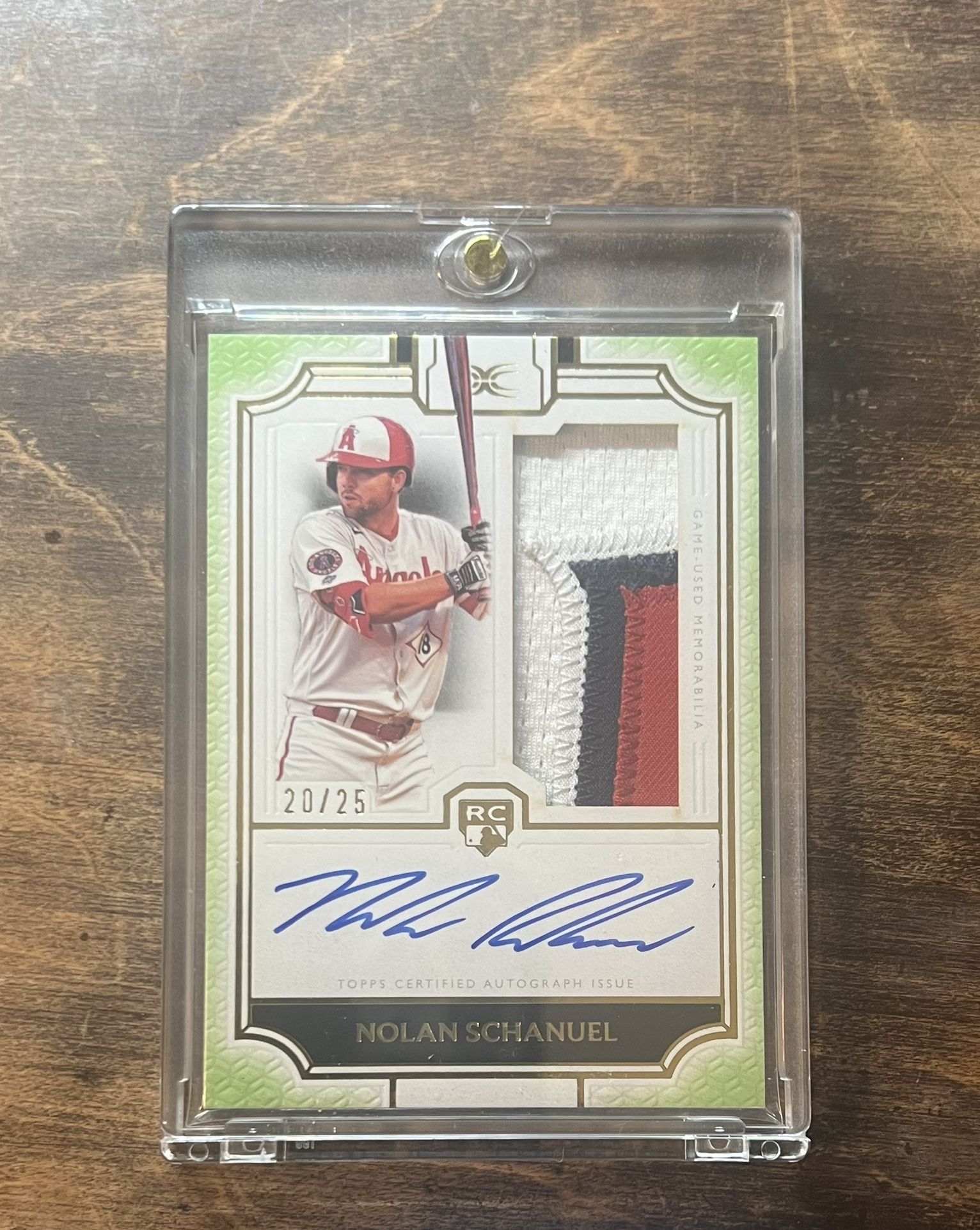 Nolan Schanuel Rookie Relic On Card Auto #/25