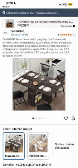 Folding dining table
