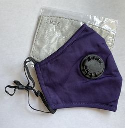 Reusable washable face mask with carbon filter packet