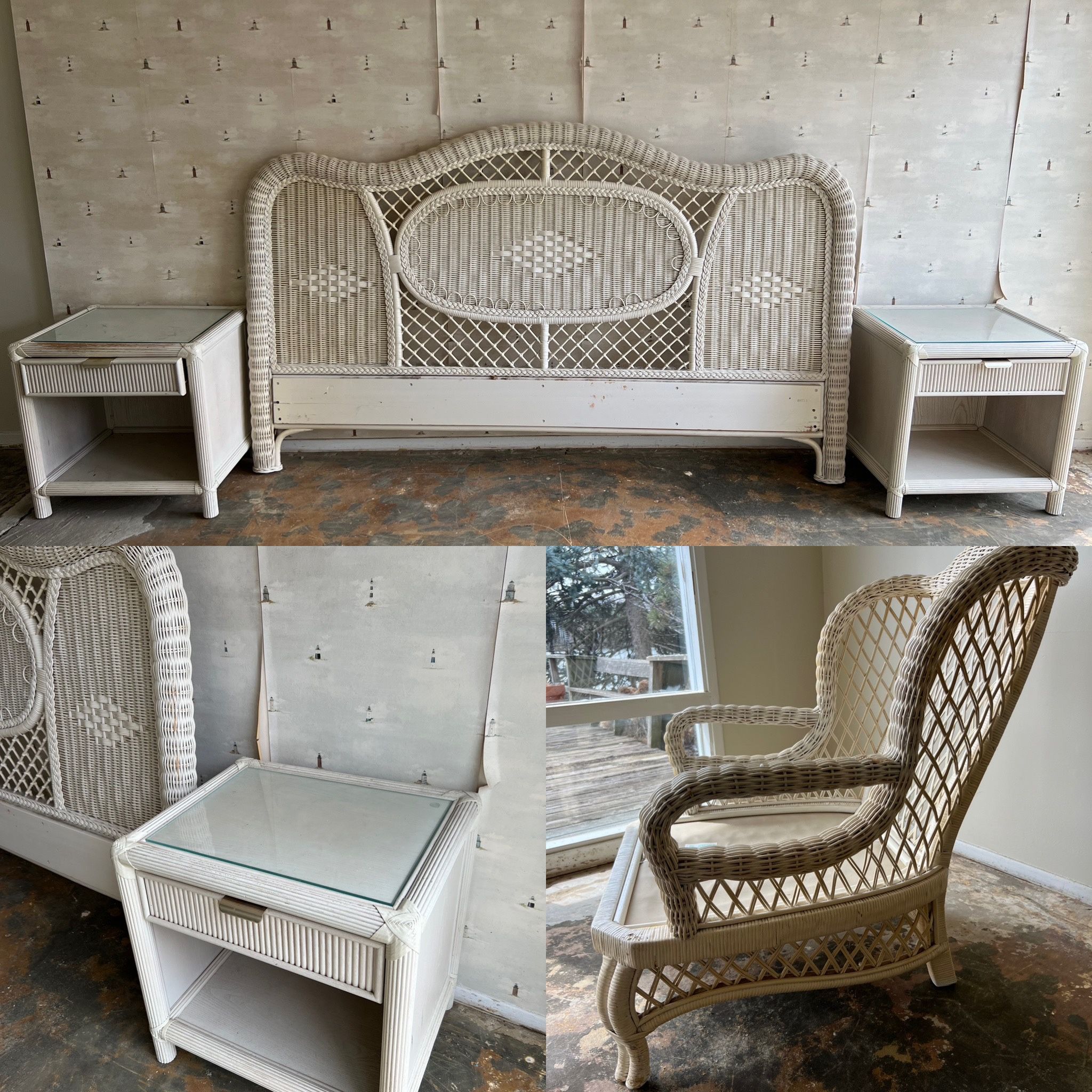 The White Wicker Bedroom Furniture