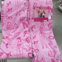 New Barbie Blanket Oversized Throw 50in By 70in 