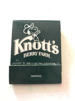 Vintage Knott’s Berry Farm Matches Rear - Strike UNUSED