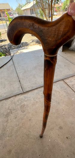 Wooden walking cane