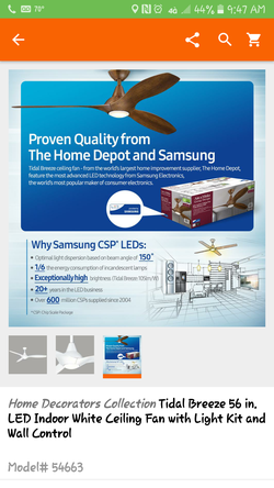 Home Decorators Collection Tidal Breeze 56 in. LED Indoor White Ceiling Fan