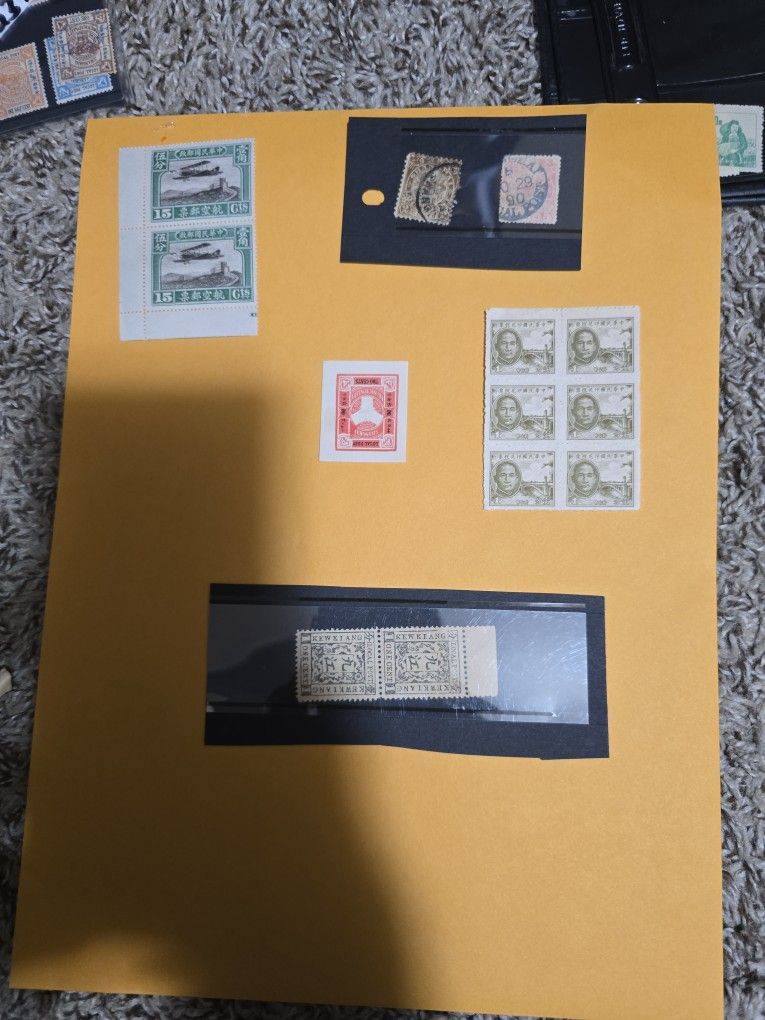 1 sheet china old mint and used stamps lot K 12