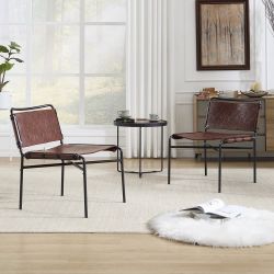BRAND NEW LEISURE CHAIR BROWN SET OF 4