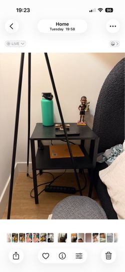 Black Metal 2-Tier Side Table (2)