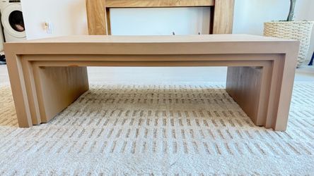 Wood coffee table