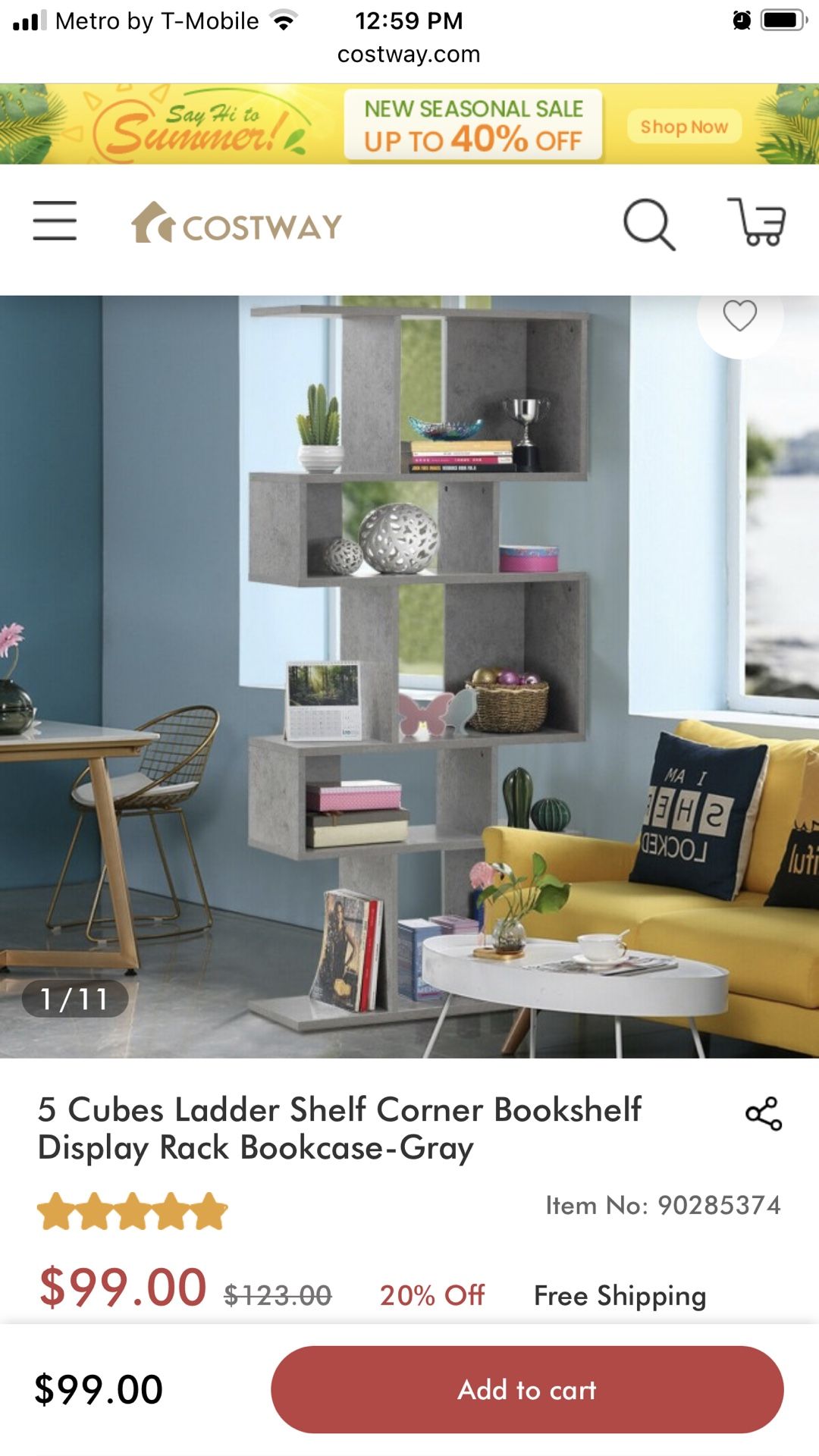 Cubed Ladder Shelf