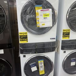 Electrolux 4.5 cu. ft. Stacked Washer and 8.0 cu. ft. Electric Dryer Laundry Tower in White with SmartBoost Premixing, Energy Star