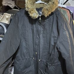 Black Parka Type Of Jacket