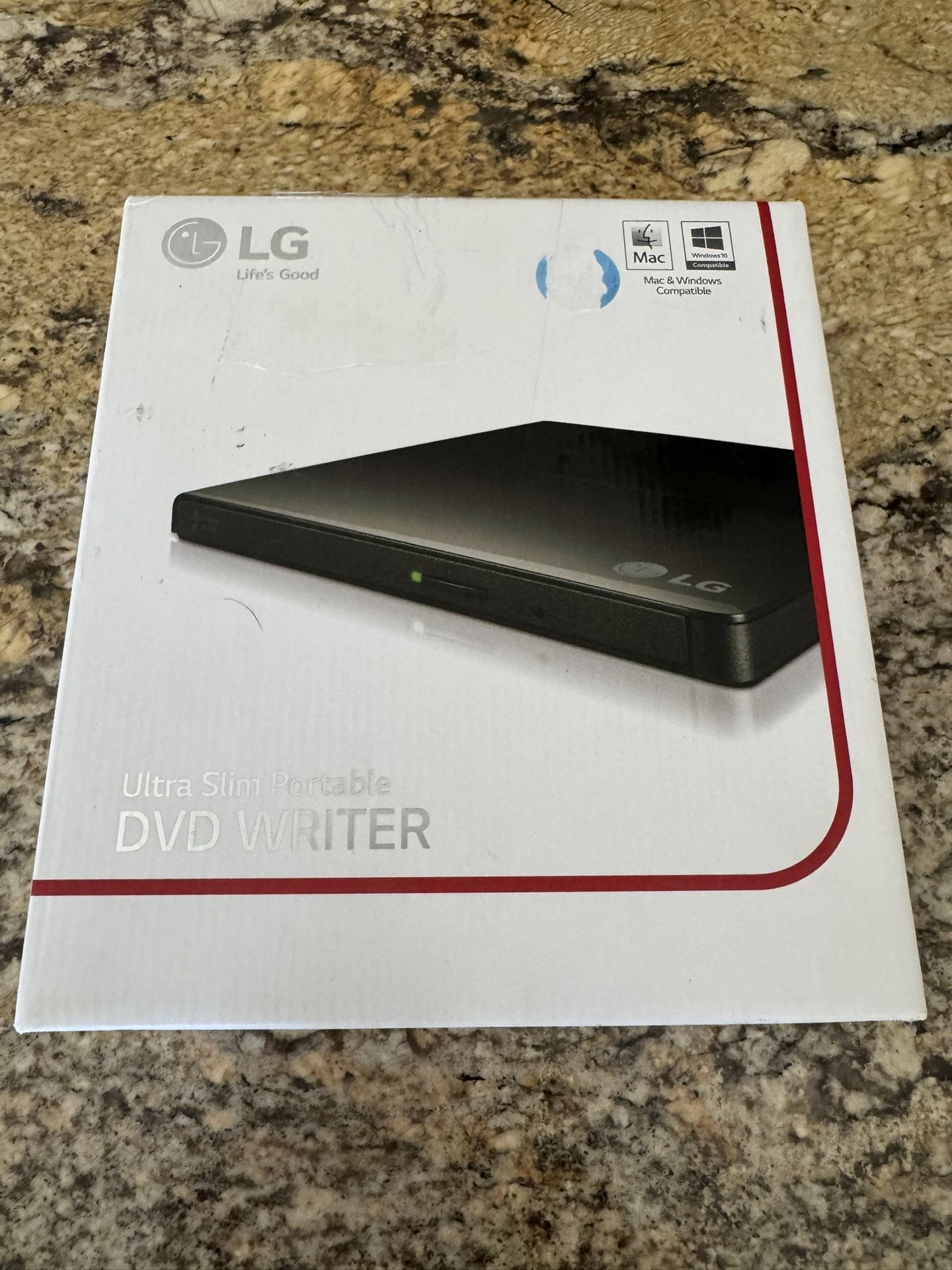 LG GP65 UltraSlim Portable External 8x DVD Writer USB Black Mac PC CompatibleLG