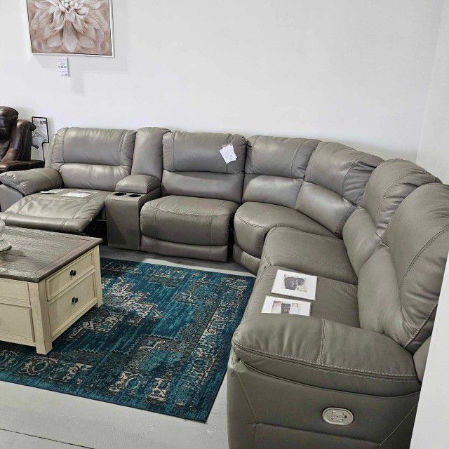 🍄 Dunleith Power Reclining Sectional | Recliner Sofa | Leather Recliner| Loveseat | Couch | Sofa | Sleeper| Living Room Furniture| Garden Furniture 