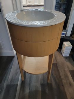 Wood vanity bathroom