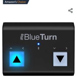 BlueTurn wireless page turner, backlit silent foot switches, Bluetooth LE, iPhone iPad Mac, pedal board with 3 mode configurations for sheet music, mu