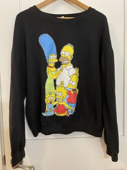 Simpsons Sweatshirt / Black / Size:  Youth X-Large 