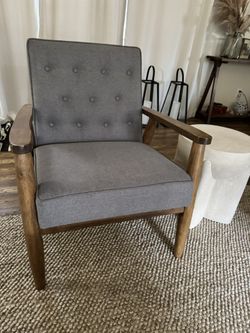 Grey Mid Century Chair