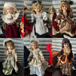 Vintage Porcelain Doll Set 