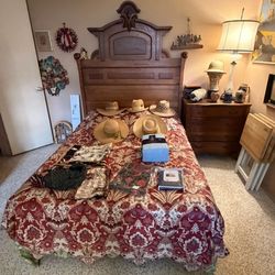 Mid century bedroom set wooden