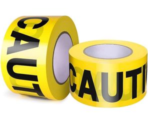 2 Pack Goldblatt Caution Tape Roll, 3" x 1000"ft ea Roll (PRICE IS FIRM/NO DELIVERY)