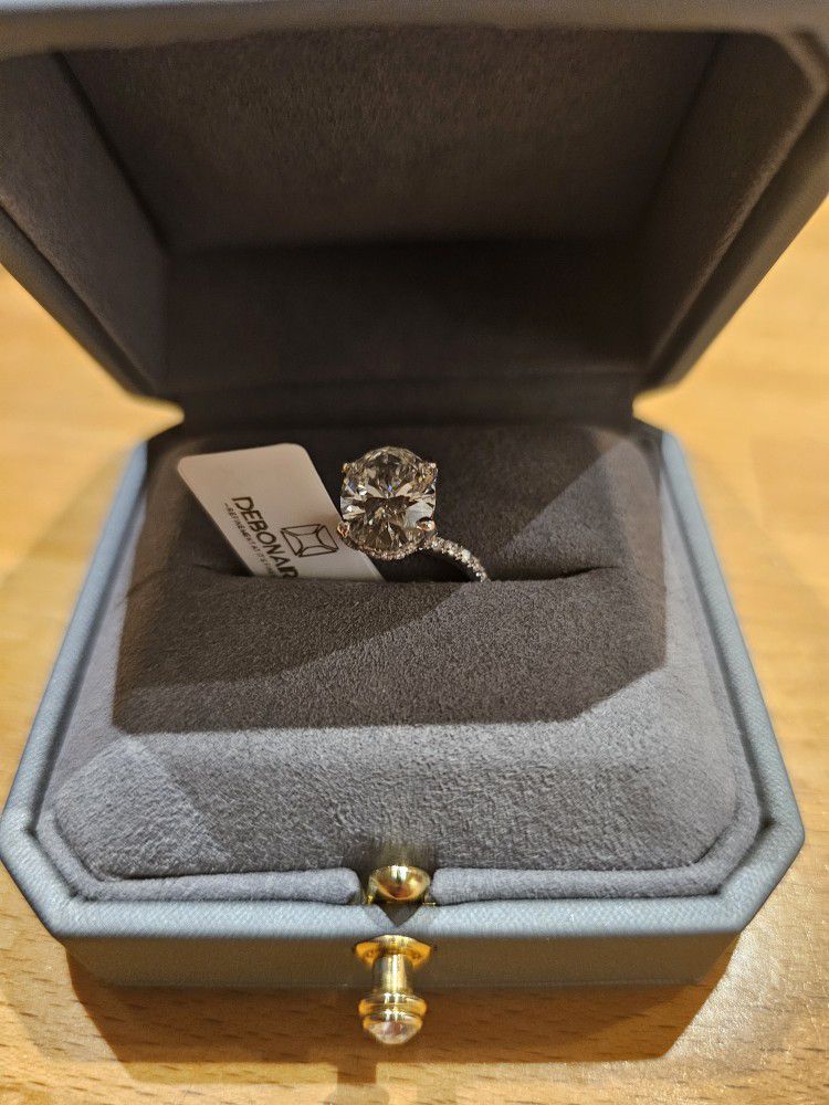 4.50 Carat Oval Engagement Ring Lab Diamond IGI CERTIFIED