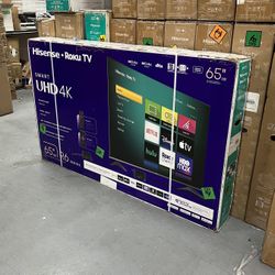 65” HISENSE ROKU 4K HDR SMART TV