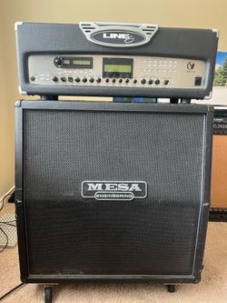 Mesa Boogie half cab and line 6 Amp head