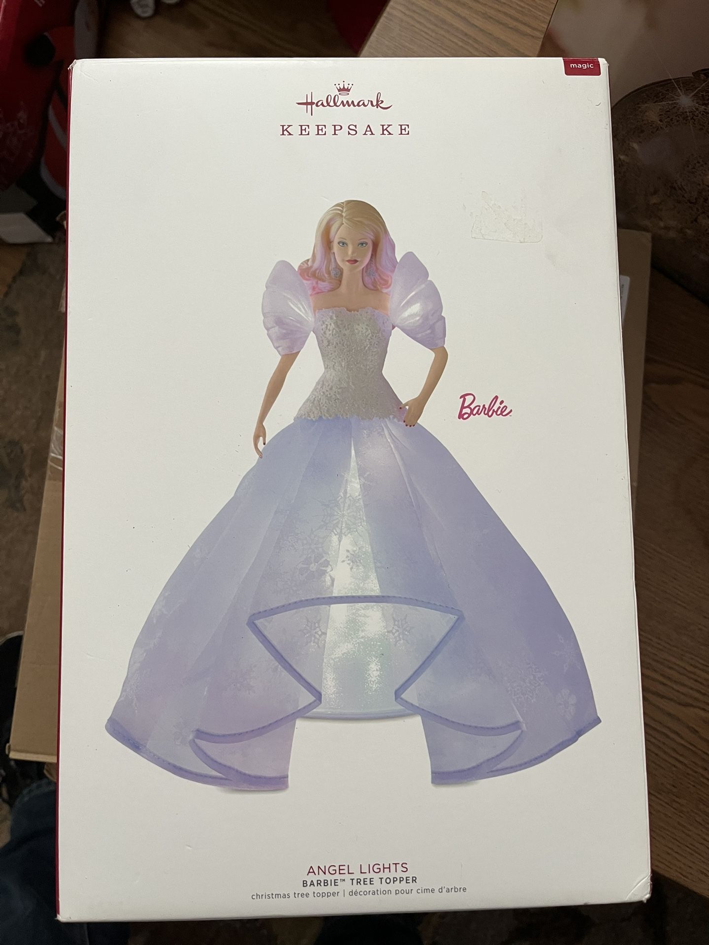 Hallmark Barbie Angel Lights 2018 Tree Topper Or Nightlight NIB Brand New In Box