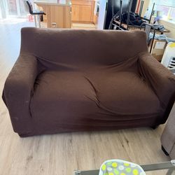 Brown Sofa + Loveseat Set. Must Go!