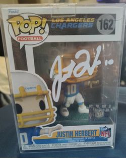 Justin Herbert signed Funko pop