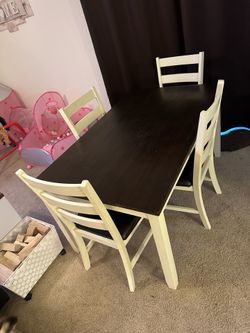 Table and 4 chairs