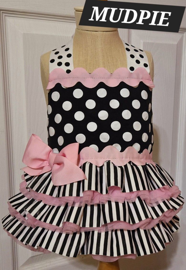 🩷🖤🩷NEW MUDPIE BOUTIQUE OUTFIT SZ 2T