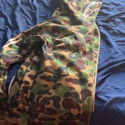 Green&Gold Adidas/Bape Hoodie