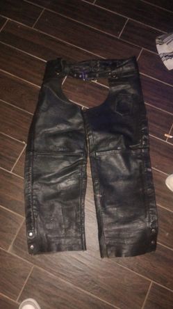XL Leather Motorcycle Chaps 