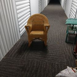 100 Years Old Childs Rocker Wicker Very Good Cond