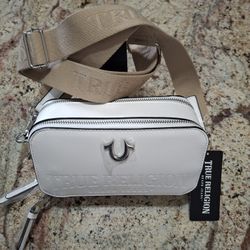 True Religion Double Zipper Crossbody Bag Purse