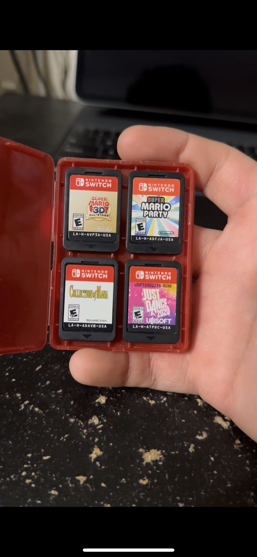 Nintendo Switch Game Lot โ Super Mario 3D All-Stars, Super Mario Party, Collection of Mana, Just Dance 2020 (4 Games, Tested & Working)