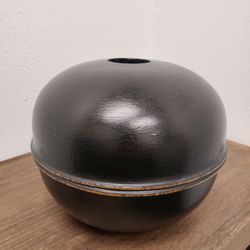 MCM Black Wooden Vase