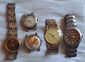 Lot of 5 Vintage Watches Seiko Timex Altair