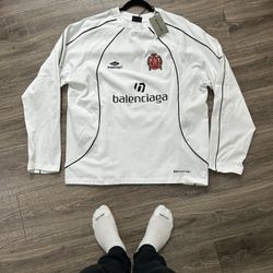 Balenciaga Long Sleeve Paris Soccer Jersey