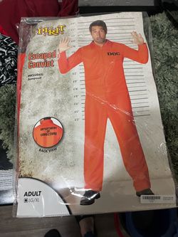 Escaped Convict Halloween Costume Adult LG/XL