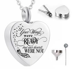 Pretty Memorial Urn W/ 3 Charms Of Your Choice